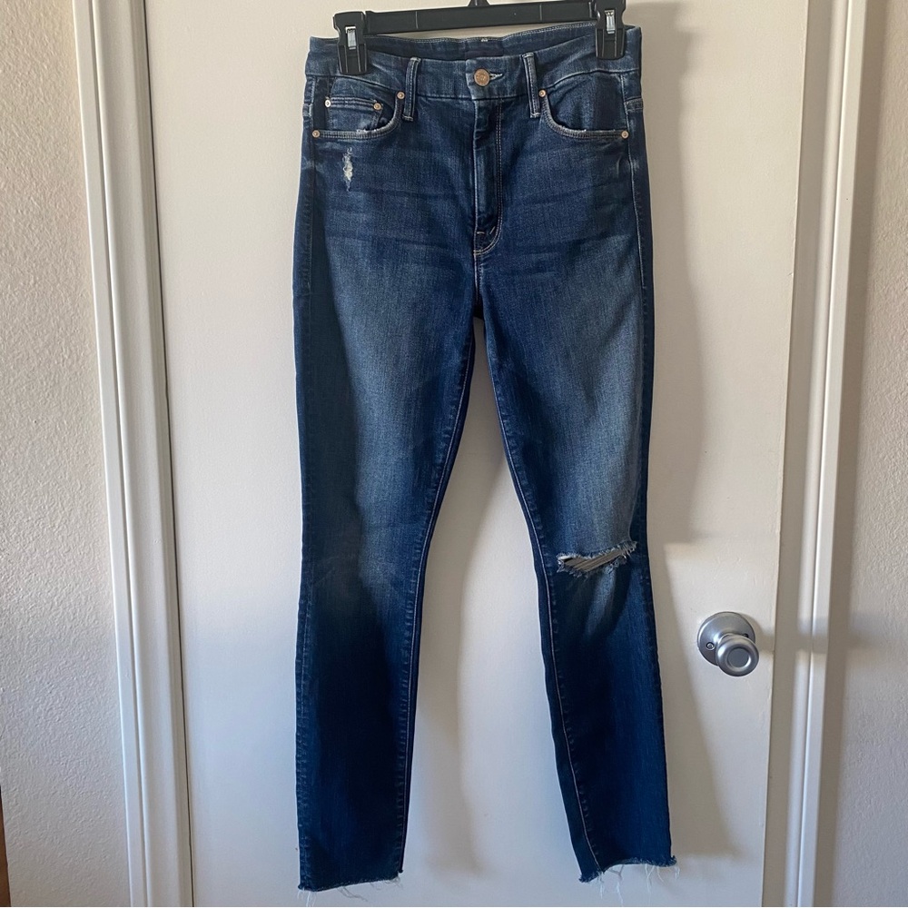 Mother High Waisted Looker Ankle Fray, 27